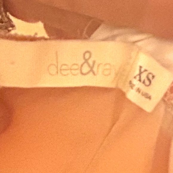 Dee & Ray Peach & Ivory Striped Dress SIZE: EXTRA SMALL - Picture 4 of 6